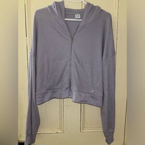 TNA Light Purple/Gray Zip-Up Waffle Hoodie